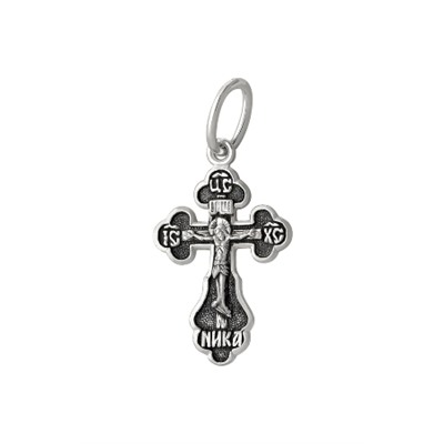 Крест из серебра литье частичное чернение