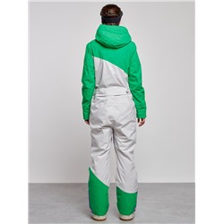 Горнолыжный комбинезон женский зимний зеленого цвета 2326Z