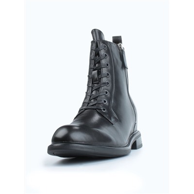 04-M3-1492 BLACK Ботинки зимние женские (натуральная кожа, натуральный мех)