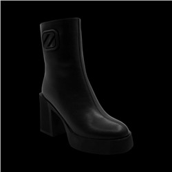 Ботинки из натуральной кожи на меху РА 20-1 черные