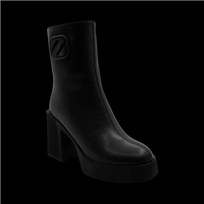 Ботинки из натуральной кожи на меху РА 20-1 черные