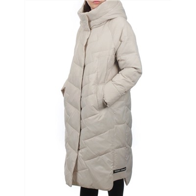 3066 LT. BEIGE Пуховик зимний женский (80% пух, 20% перо)