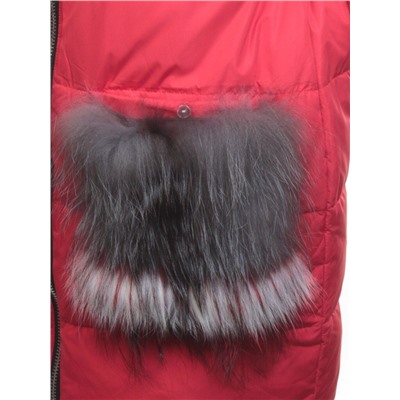 Y017-617 RED Пальто зимнее женское (био-пух)