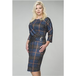 Платье ASV 1595 синий клетка