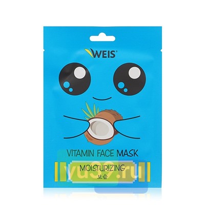 Маска для лица WEIS Kawaii КОКОС омолаживание, 23гр