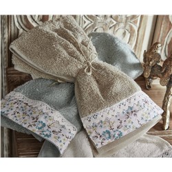 Махровые Полотенца с Вышивкой 30x50 см 3 шт/уп Lacy Mint - EcoCotton