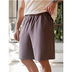 Шорты из тонкого футера с карманом на молнии