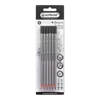 Набор карандашей  ACMELIAE ArtMate  6 шт. (2H,HB,2B,4B,6B,8B) блистер