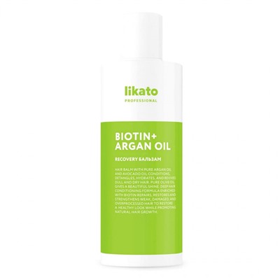 Likato Бальзам для волос восстанавливающий / Recovery Repairing Hair Balm Biotin + Argan Oil, 250 мл