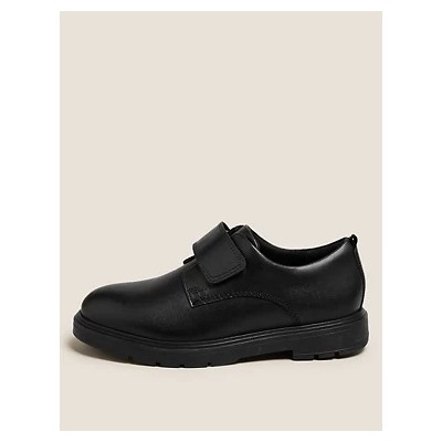Kids' Leather Riptape School Shoes (13 Small-9 Large)
