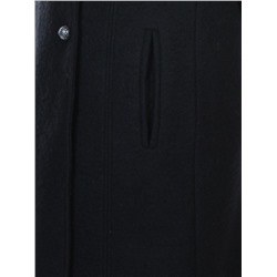 13927A BLACK Пальто шерстяное с мехом HELLEN