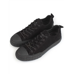 03-N72699-1 BLACK Полуботинки спортивные мужские (натуральная замша)