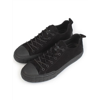 03-N72699-1 BLACK Полуботинки спортивные мужские (натуральная замша)