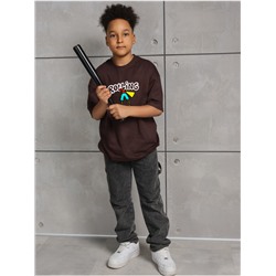 Футболка "Кайф" коричневый Мальчик