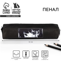 Пенал школьный из искусственной кожи «Аниме» , 19×8×3 см