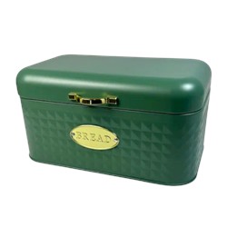 Хлебница Kelli KL-2155 размеры 30,5х20,7х15см Корпус и крышка из нержавеющей стали ЗЕЛЕНАЯ (4) оптом
