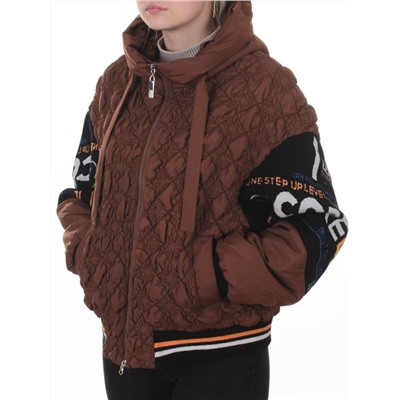 705 BROWN Куртка демисезонная женская (100 гр. синтепон)