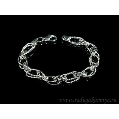 Браслет С925 с родиевым покрытием, 20см, 12,6гр