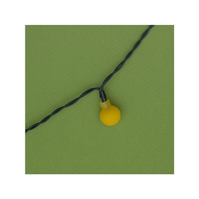 Гирлянда «Нить», 4.5 м, уличная, с насадками «Шарик», IP44, 30 LED, 2 режима, солнечная батарея, тёмная нить, свечение жёлтое