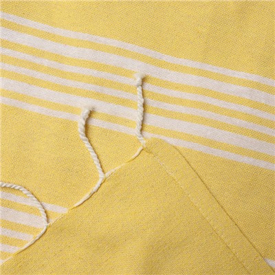 Полотенце - пештемаль пляжное LoveLife Boston, 75×170 см, 80% хл, 20% пэ, 190 г/м², жёлтое