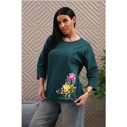 Женская туника 29537 / изумрудный