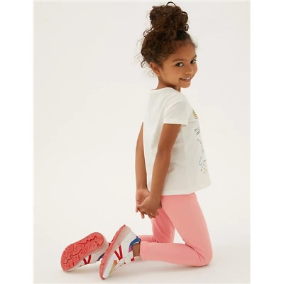 Cotton Plain Leggings (2-7 Yrs)