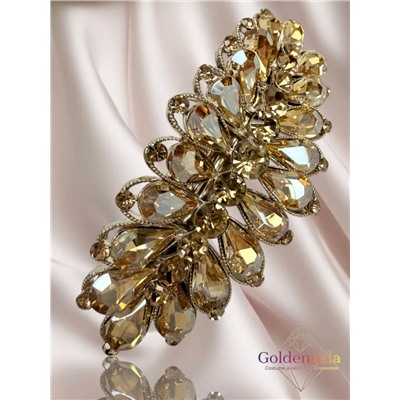 Заколка автомат для волос с кристаллами «Блеск элегантности» ЭЛЗ9/04