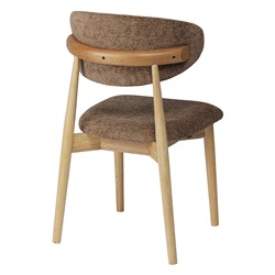 Стул Stone, мягкий шенилл, кофе с молоком