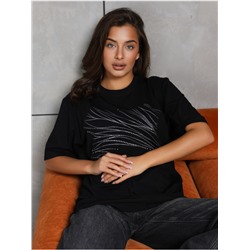 Футболка "Блеск" черный женская