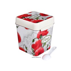 Емкость 1,2л Маки (сахар) с ложкой