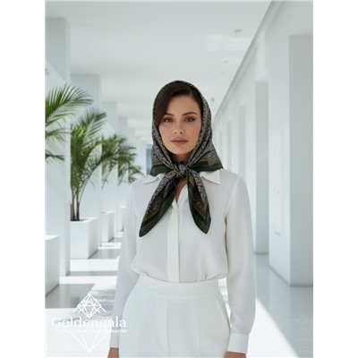 Косынка шелковая с принтом Арт 25183/014