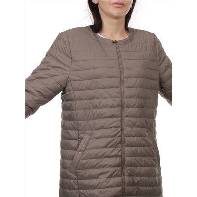 K-528 GRAY BEIGE Куртка демисезонная стеганая женская (70 гр. холлофайбер)