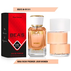 Beas W511 Nina Ricci Premier Jour Women edp 50 ml, Парфюм женский Beas W511 создан по мотивам аромата Nina Ricci Premier Jour
