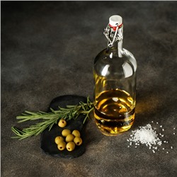 Бутылка бугельная с пробкой, 1 л, цвет прозрачный