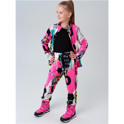 Комплект для девочки: куртка и брюки флисовые