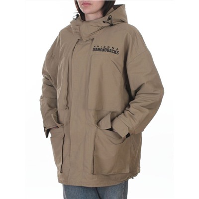 3106 DK. BEIGE Куртка демисезонная женская (100 гр. холлофайбер)