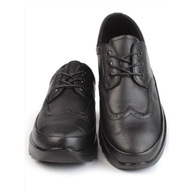 03-5301 BLACK Полуботинки женские (натуральная кожа)