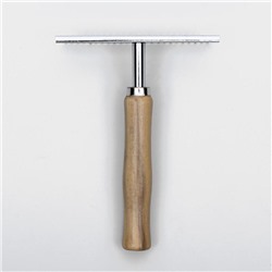 Расчёска-грабли Wood с деревянной ручкой, 13 х 9,5 см
