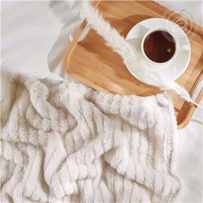 Плед флисовый Грани сливки Арт Дизайн