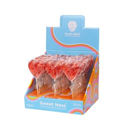 Карамель леденцовая "Сердце SUPER FOOD" с кусоч. ягод ш/б 36шт х 30г (малина), ср.г. до 14.02.26