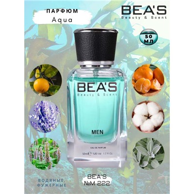 Beas M222 Bvlgari Aqua Men edp 50 ml, Парфюм мужской Beas M222 создан по мотивам аромата Bvlgari Aqua