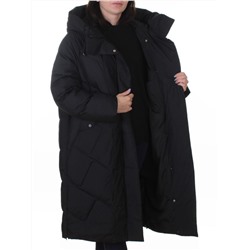 A621 BLACK Пальто зимнее женское (200 гр. холлофайбер)