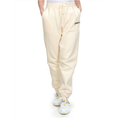 M071 BEIGE Брюки спортивные женские на флисе (100% хлопок) 7986