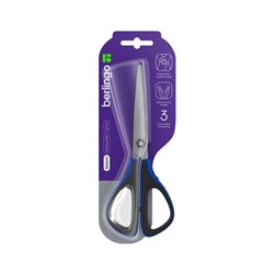 Ножницы Berlingo "Easycut 300", 20см, синие, мягкие вставки, европодвес