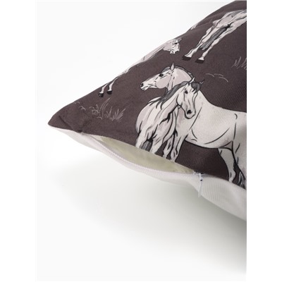 Наволочка декоративная «Этель. Black&White», 40×40 см, велюр