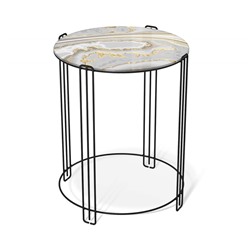 Столик журнальный SHT-CT53
                        золотистый пепел / черный муар