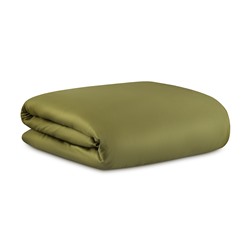 Комплект постельного белья из премиального сатина оливкового цвета из коллекции Essential, 200х220 с