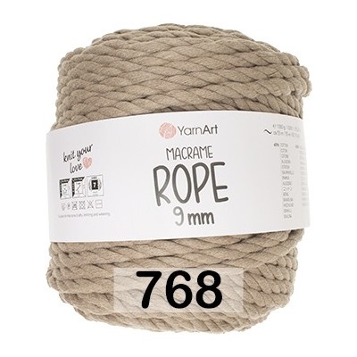 Пряжа YarnArt Macrame Rope 9 мм