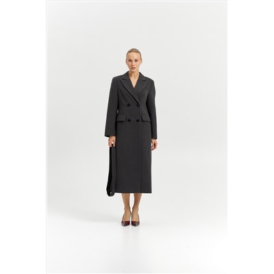 Пальто женское демисезонное 26895 (базальт/рубчик)