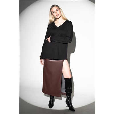 Лонгслив с V- образным вырезом